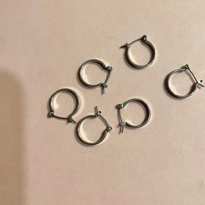 Silver Earrings (3 pairs)